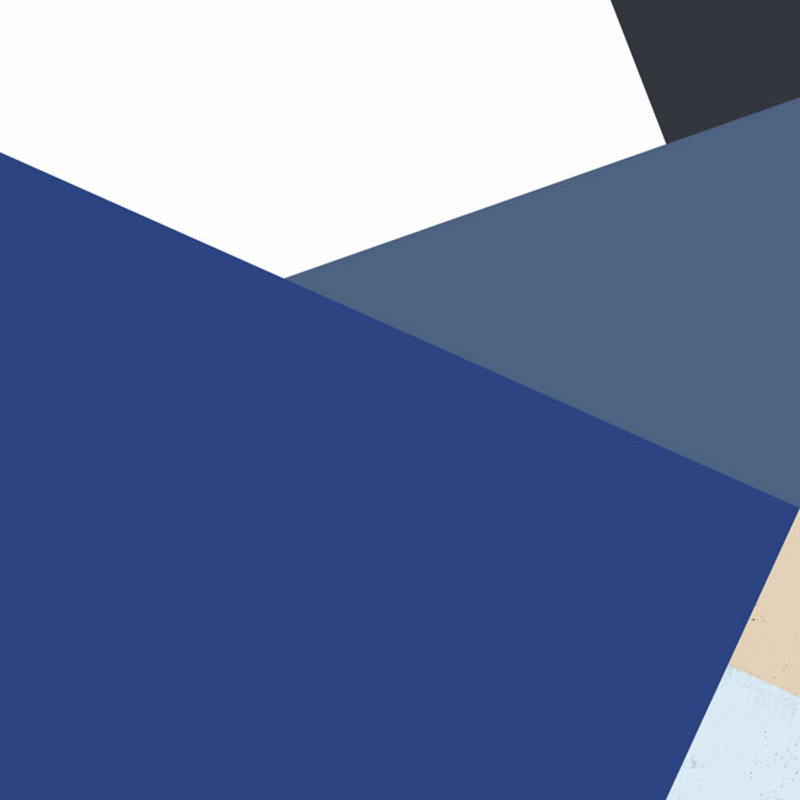 «Blue Colorblock 1» par THE Studio - impression d'un cadre photo sur papier