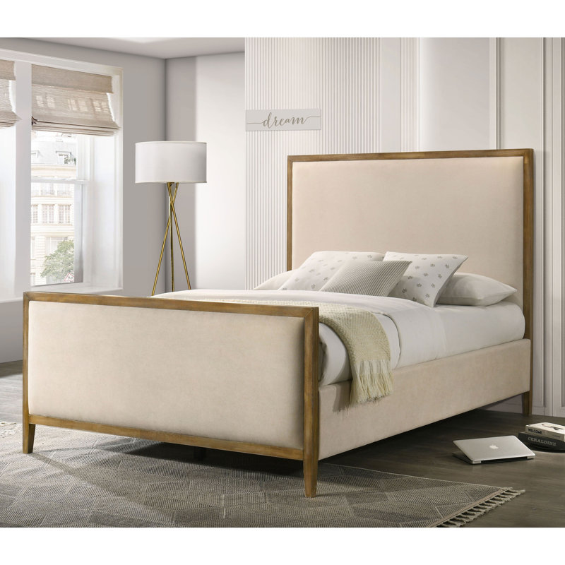 Lit rembourré de style contemporain, Queen