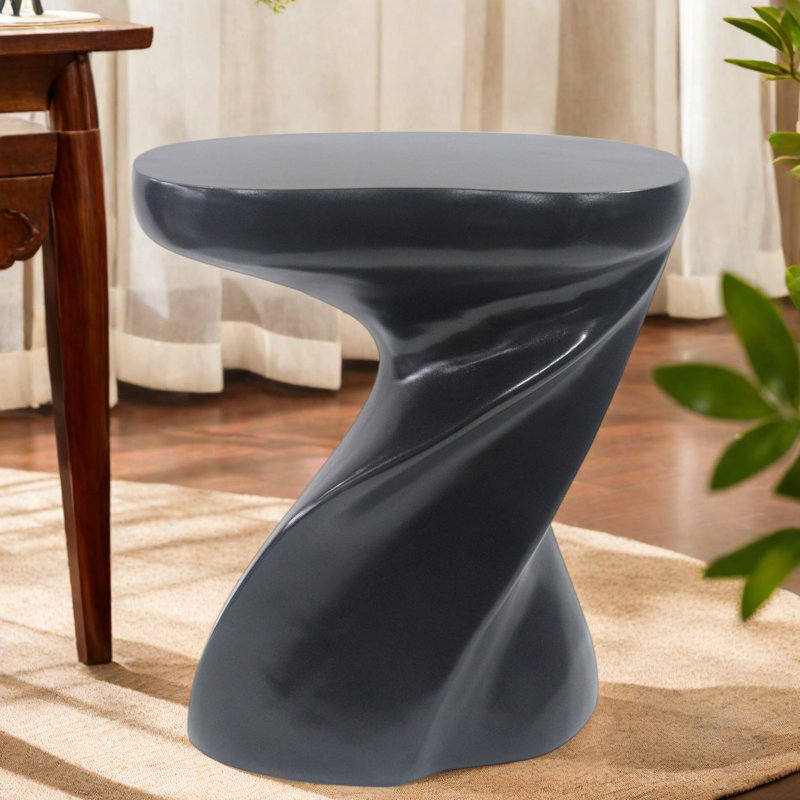 Tables de bout torsadées, table d'appoint moderne portative MGO brun antique pour la maison, Noir * Noir