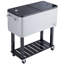 Station de service / chariot à roulettes avec refroidisseur de patio pour 80 litres VEVOR-90843127
