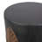 Boho Two-Toned Leaf Pattern Lightweight Concrete Side Table, Cylindrical Design, No Assembly Required, 15.25" W x 15.25" D x 18.50" H