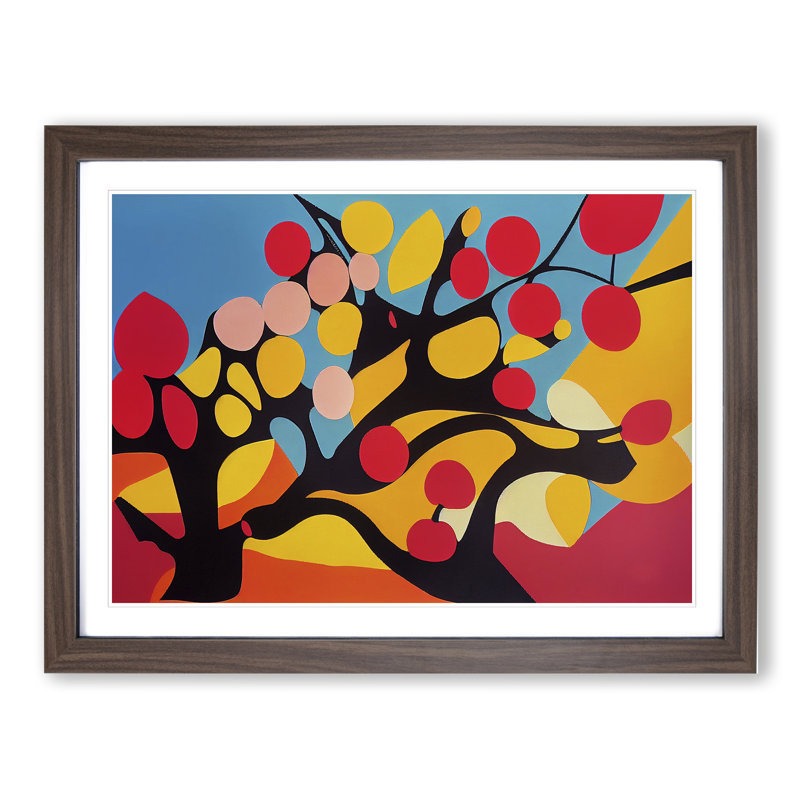 Beauteous Trees - Single Picture Frame Print, 25cm H x 34cm W x 2cm D, Walnut