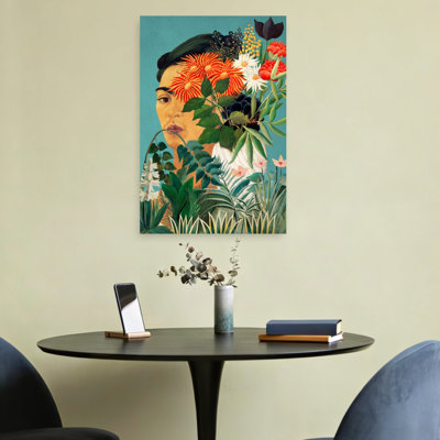 Frida In Henri'S Garden Abstract Flower Landscape Wall Art Print