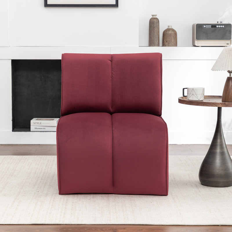 Fauteuil d'appoint en velours Angel, Red