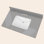 48" X 22" Gray Faux Stone Single Sink Vanity Countertop Engineered Stone Bathroom Vanity Top With Backsplash Pre Drilled Faucet Holes