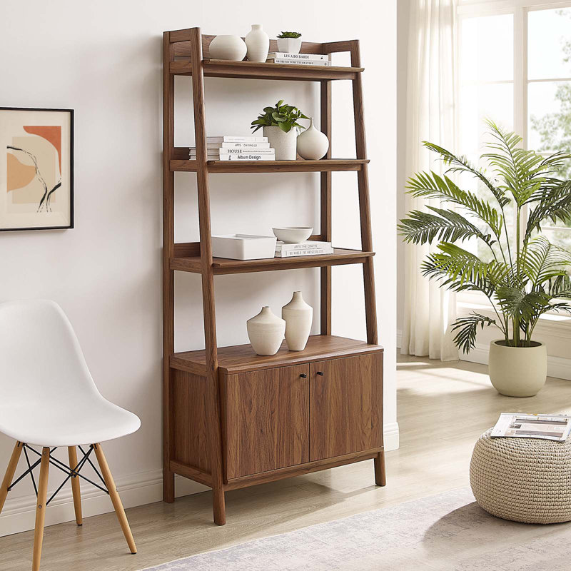 Modway Bixby 33" Bookshelf, Walnut