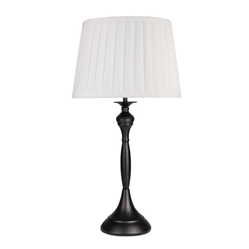 Antibes 55cm Candlestick Style Metal Table Lamp, Black