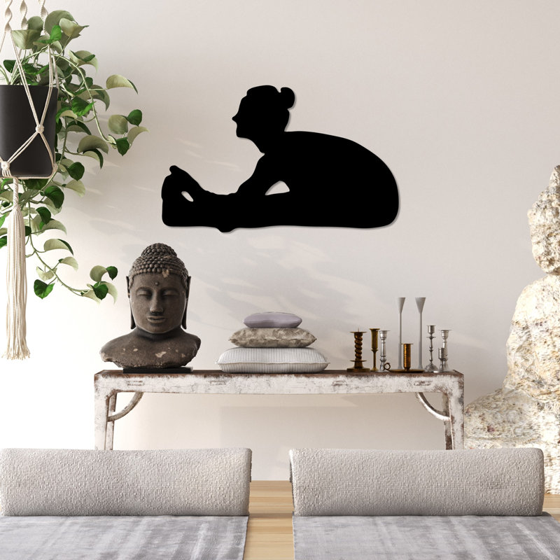 Élégant accessoire mural décoratif en métal, finition noire, 23,6 po x 14,6 po | 100% métal durable, épaisseur: 0,06 pouce | Parfait pour la décoration intérieure, les espaces de bureau, l'esthétique moderne et le design accrocheur