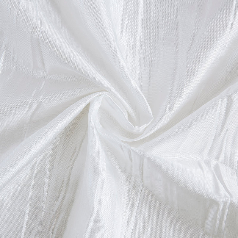 Paire de rideaux semi-transparents en polyester Calpine, Blanc