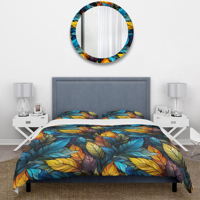 Literie à motif tropical, Housse de couette simple + 1 taie décorative stan
