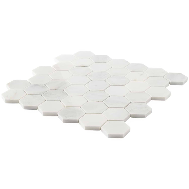 Asian Statuary Hexagon Marble Mosaics