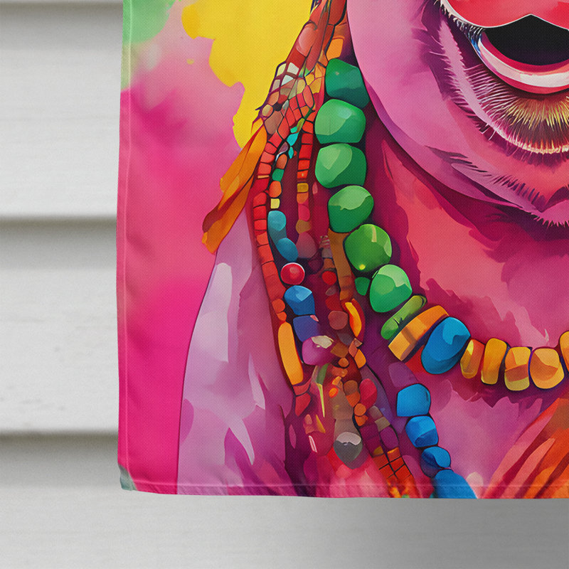 Drapeau de maison de cochon hippie