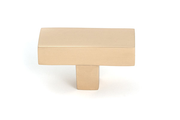 Albers Rectangular knob, Polished Bronze