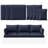 Outdoor 8-Piece 4" Replacement Cushion Set – 3 Seat Cushions, 3 Backrests, 2 Corner Cushions – Cushion Set Only-210958697