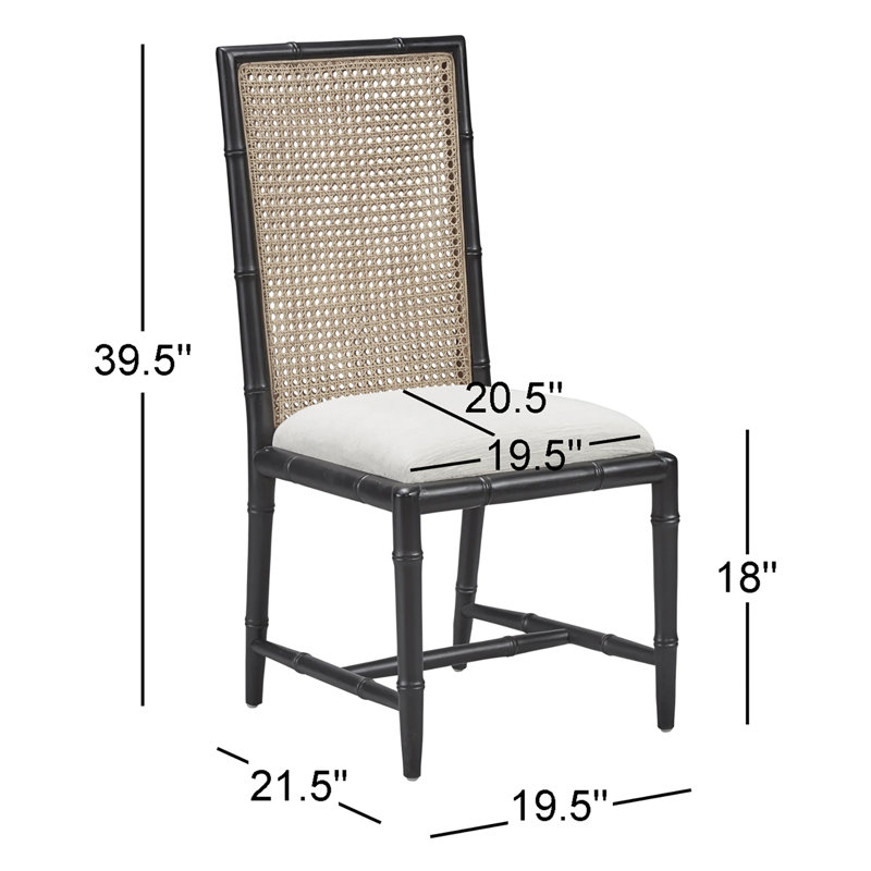 Chaise d'appoint en soie Arly, Noir