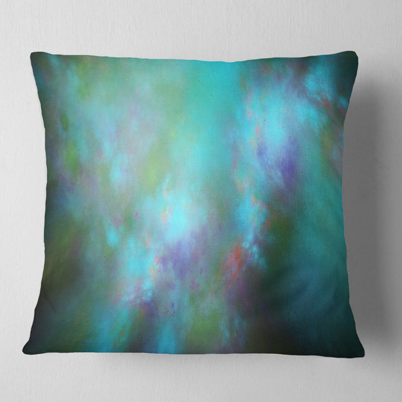Perfect Starry Sky - Abstract Printed Pillow, 18" x 18", Throw Pillow, Blue