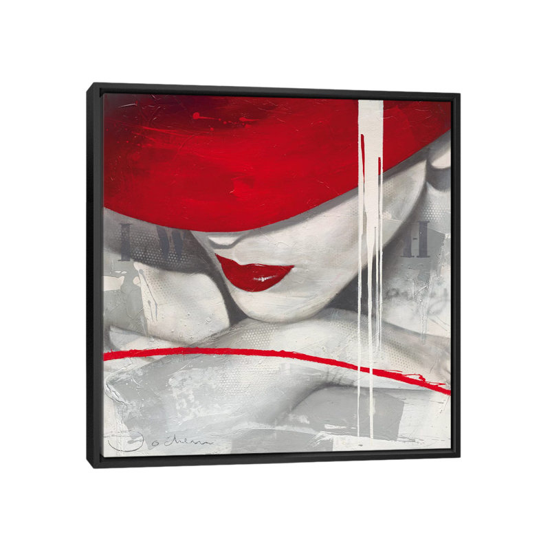 Glamour II par Hans Jochem Bakker - impression d'art graphique, H 37 po x l 37 po x P 1,5 po, Toile encadrée noire