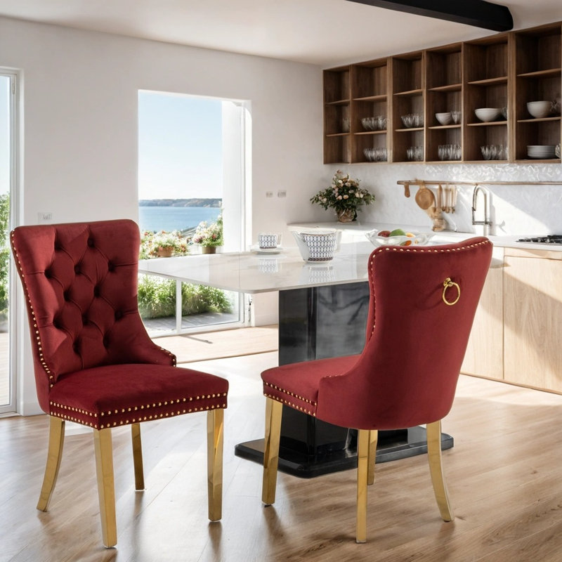 Chaise d'appoint Kyeem, Rouge