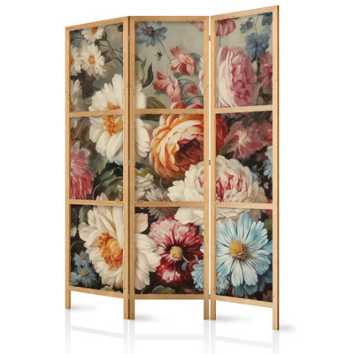 171cm H Solid Wood Folding Room Divider