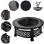 Larimar Round Stainless Steel Wood Burning Smokeless Fire Pit
