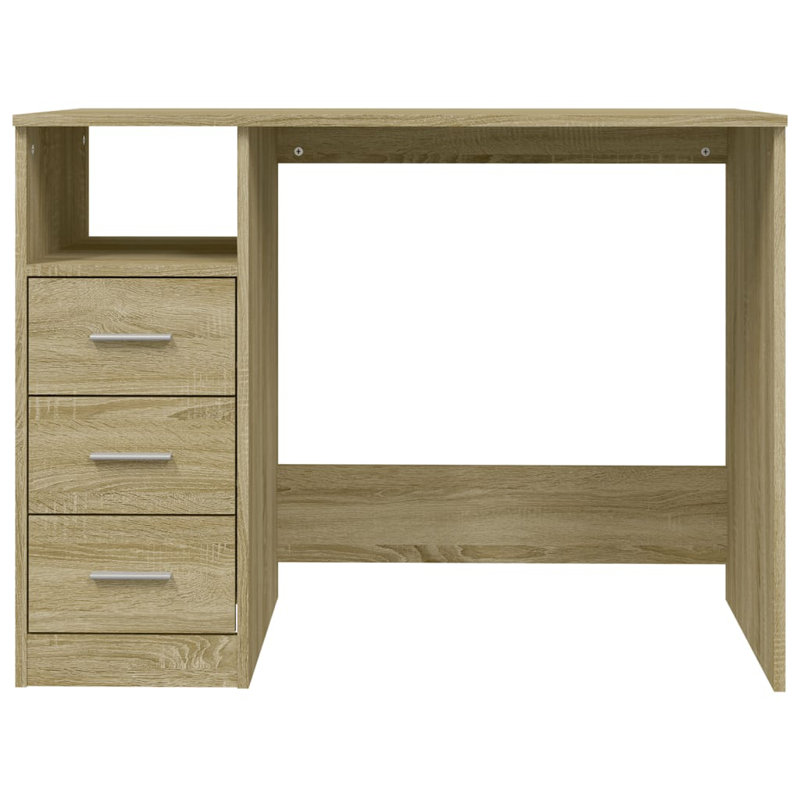 Koerick 17 Stories Desk with Drawers 102 x 50 x 76 cm, Sonoma Oak