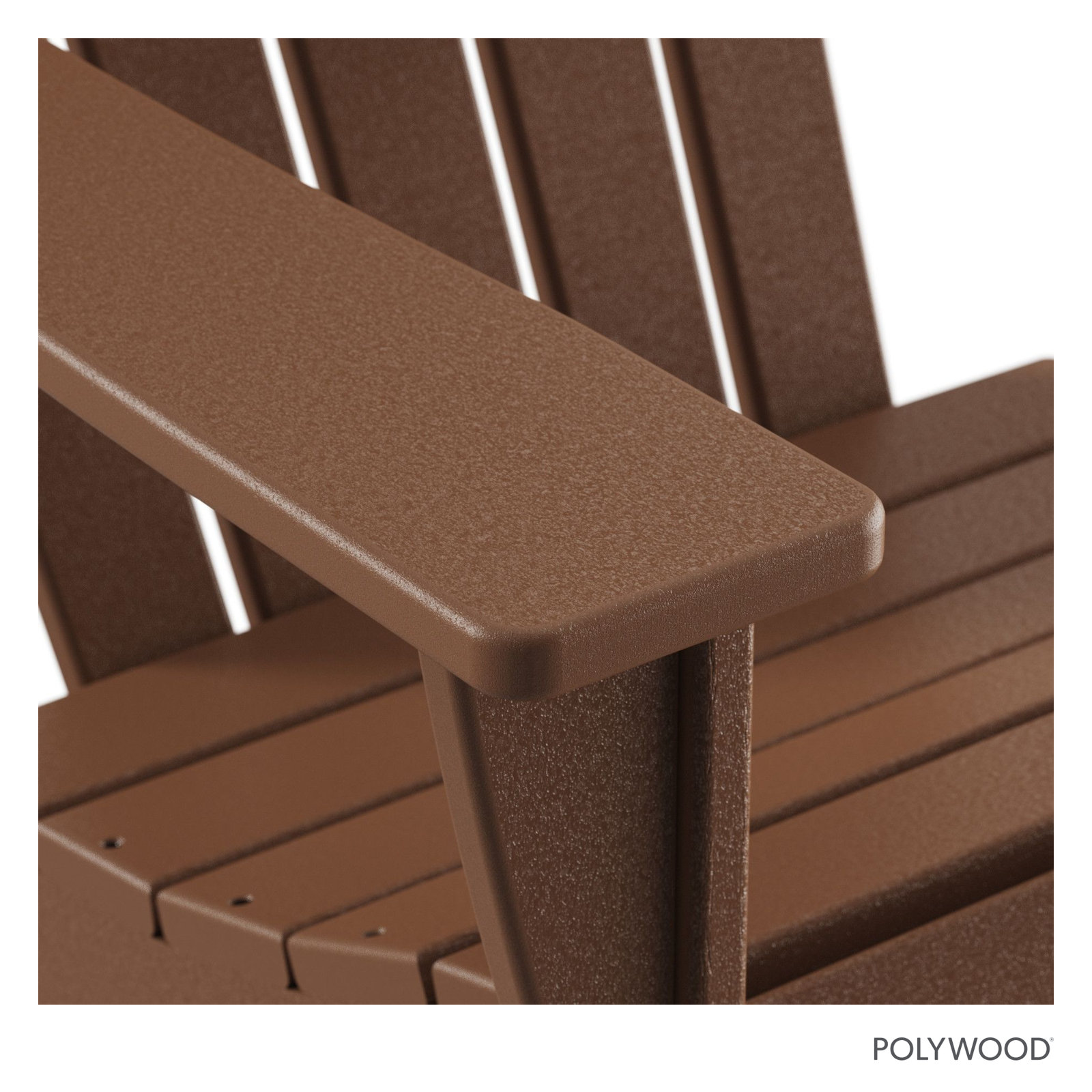 POLYWOOD® Nautical Adirondack Chair, Teak