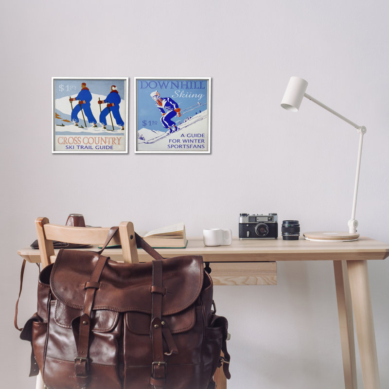  Cross Country Skiing Posters, ensemble de 2 estampes numériques par Graffi * Tee, H 12 po x l 12 po