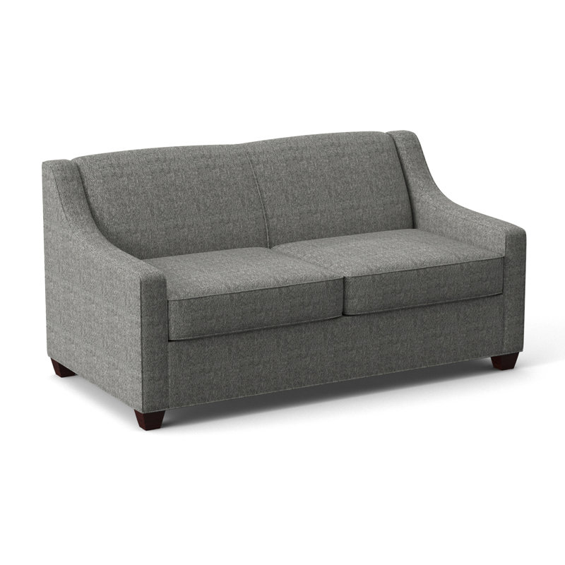 Phillips 68" Recessed Arm Sofa Bed with Reversible Cushions, Empire Mahogany, Connelly Dove, Hybrid