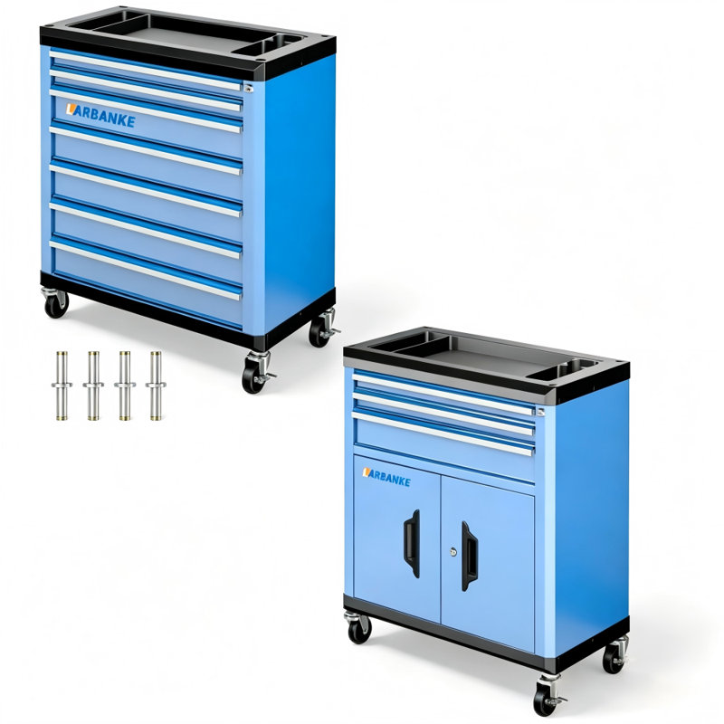 Coffre à outils 10 tiroirs avec serrure, comptoir multifonctionnel, conception modulaire pour atelier