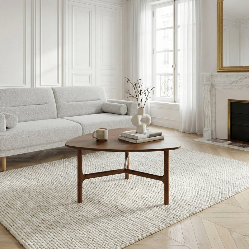 Dune Wooden Coffee Table, Walnut