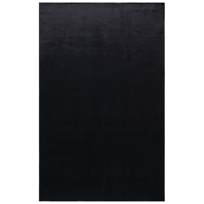Tapis de couleur unie en fourrure de lapin Devaris, Rectangle 2 pi 3 po x 4 pi
