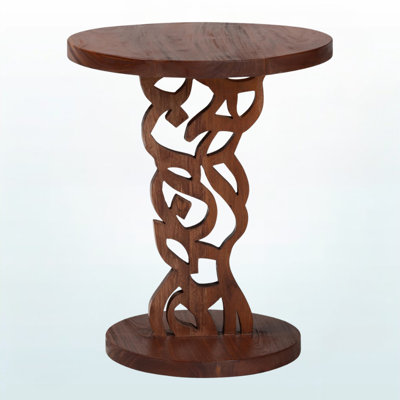 Harrell Pedestal Base With Round Tabletop Nightstand