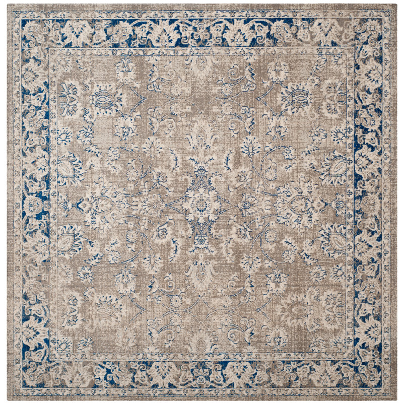 Tapis taupe Amiri, Carré 6 pi 7 po