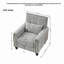 Chaise d'appoint moderne avec accoudoirs, fauteuil rembourré avec garniture cloutée-1081396754