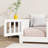 White Twin Floor Bed With Built-In Book Rack And Integrated Door