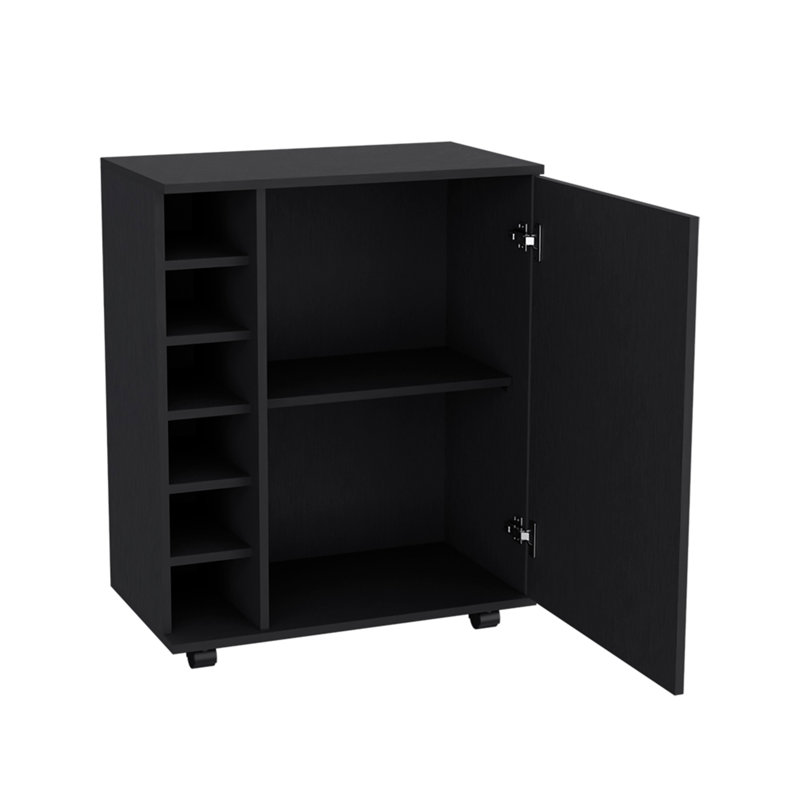 Bar Cart, Living Room, Black, Black