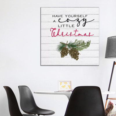 Cozy Christmas I Pine Cones by Hartworks - Wrapped Canvas Print