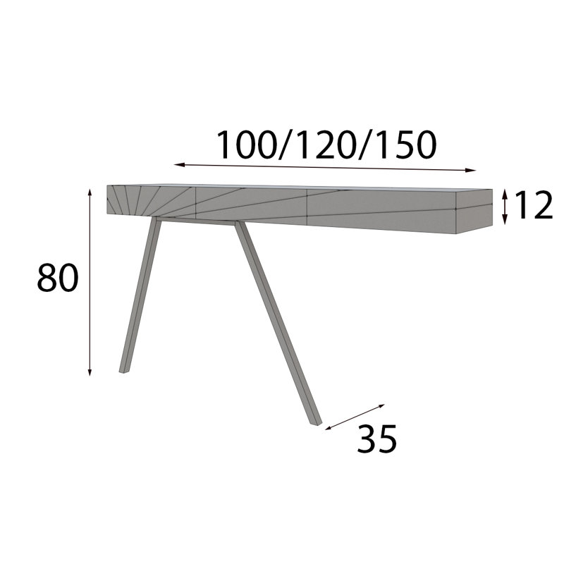 Console Table, 31.5" H x 59" W x 13.78" D