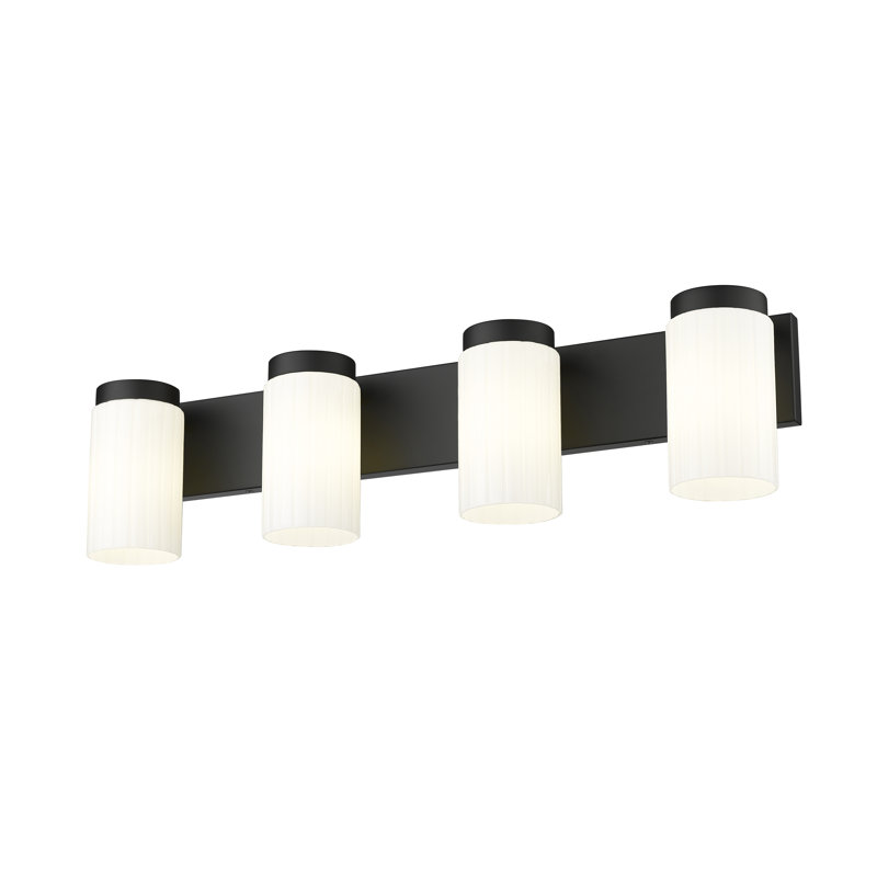 Meuble-lavabo 4 lumières Rosevale, Noir mat