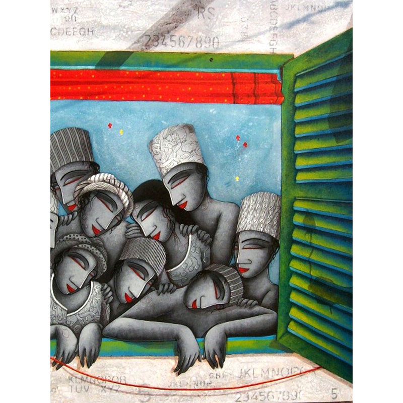 Fenêtre de l'unité | Acrylique sur toile | Par Samir Sarkar