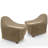 Set of 2 Adirondack Patio Chair Cover - Breathable, Heavy-Duty Cover with Water-Resistant PVC liner, Adjustable Elastic Hem, Click-Close Straps, and Air Vents - Hyslop Collection-1819701746