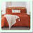 Terracotta Rust Boho Queen Bedding Ensemble - 7 Piece Set with Comforter, Sheets, Pillowcases & Shams - Lightweight Complete Bed in a Bag
