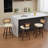 (Set Of 3)26" W Swivel Sturdy Wood Frame With Thick Upholstered And Pu Leather Bar Stools, With Rattan Lowback And Footstool Barstools-114239799