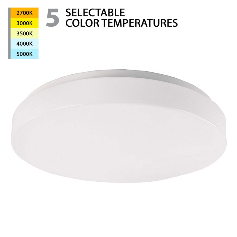 Blo 15" White LED Energy Star Flush Mount with Acrylic Diffuser