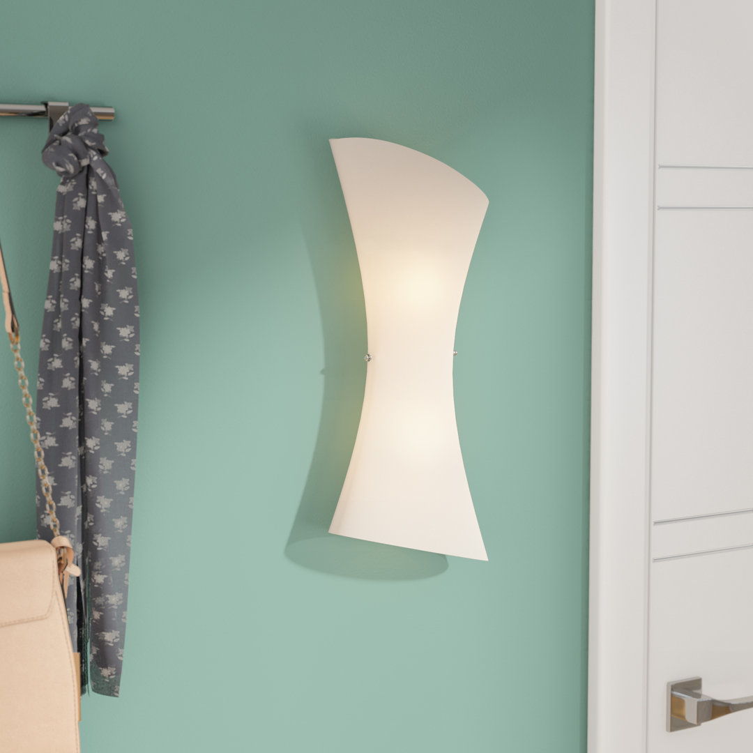 Elysian Steel LED Flush Mounted Sconce Orren Ellis