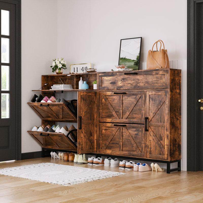 Armoire de rangement pour chaussures, Brun
