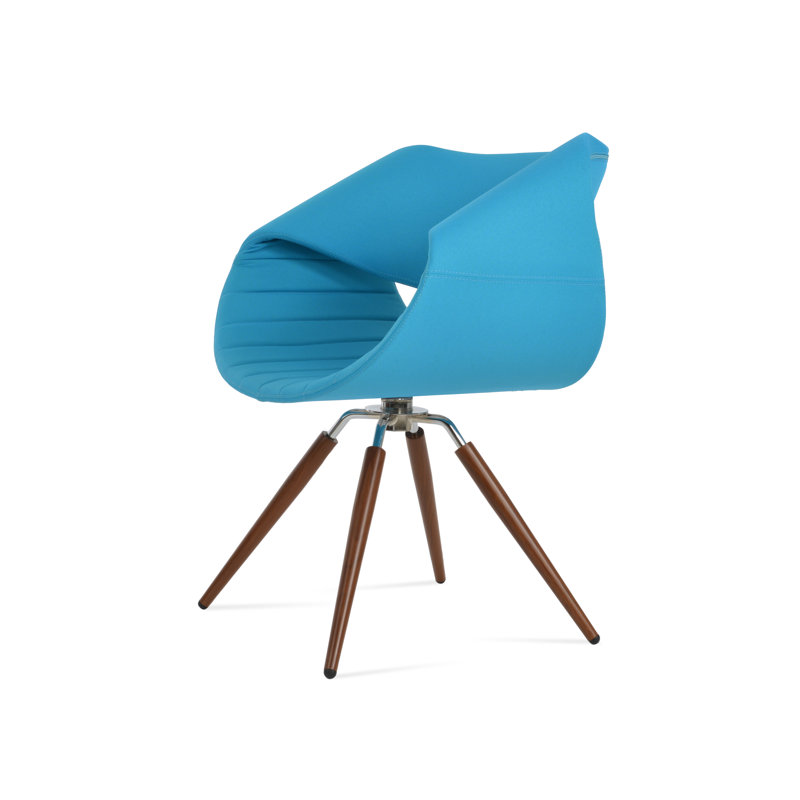Fauteuil rouge Seminyak Ana, Laine rouge Camira, Noir/chrome