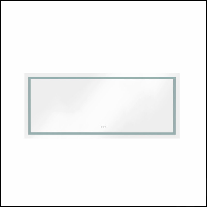 Miroir de salle de bain DEL, 30 po x 72 po, Blanc