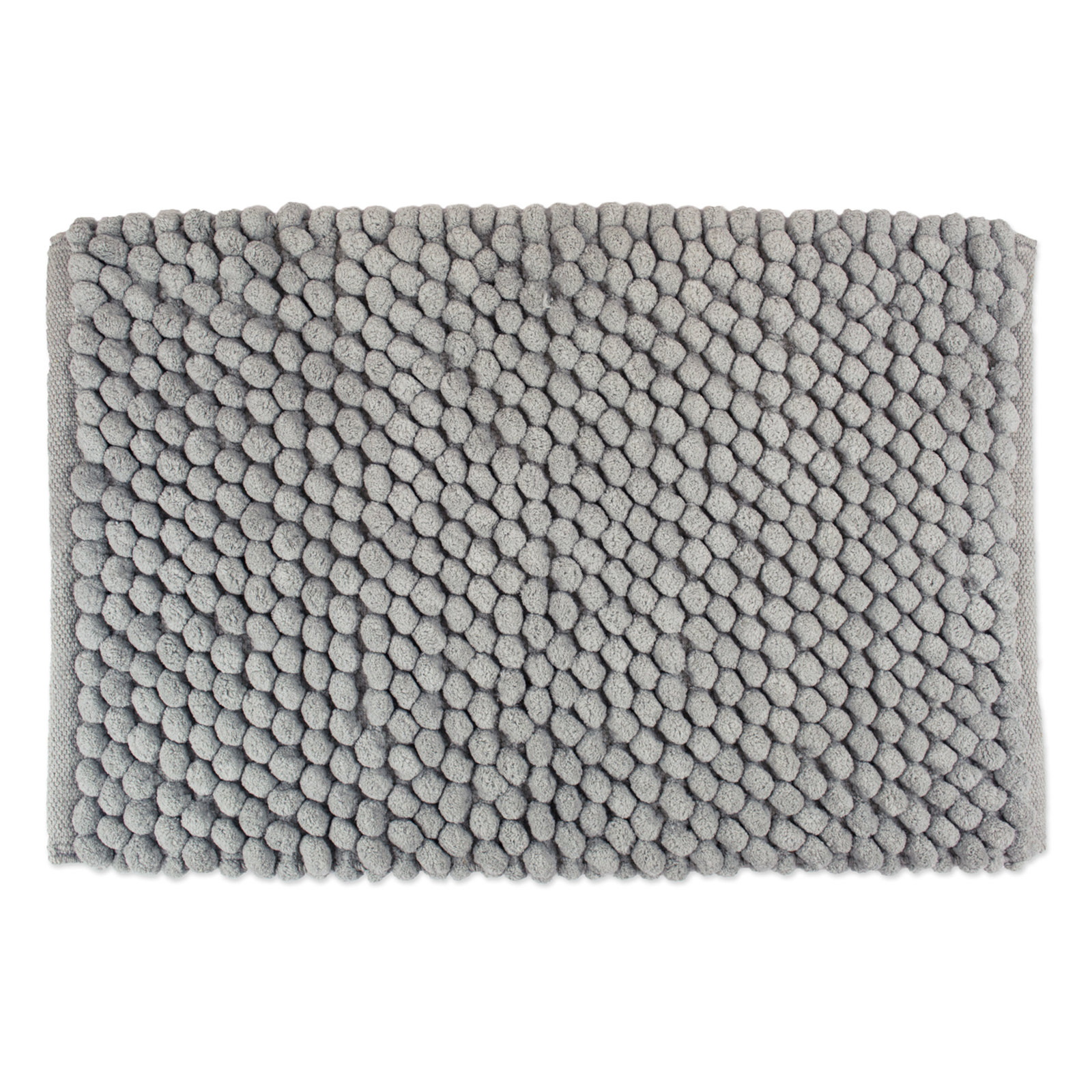 Dilly Cotton Blend Non-Slip Bath Rug, 17" W x 24" L, Gray