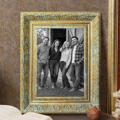 Cadre photo 8 "x 10" à 1 tablette en or antique pour présentation de photo